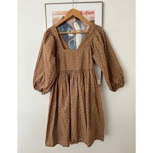 Just Female Merle Dress in Snowdrop Khaki Organic Cotton - XS